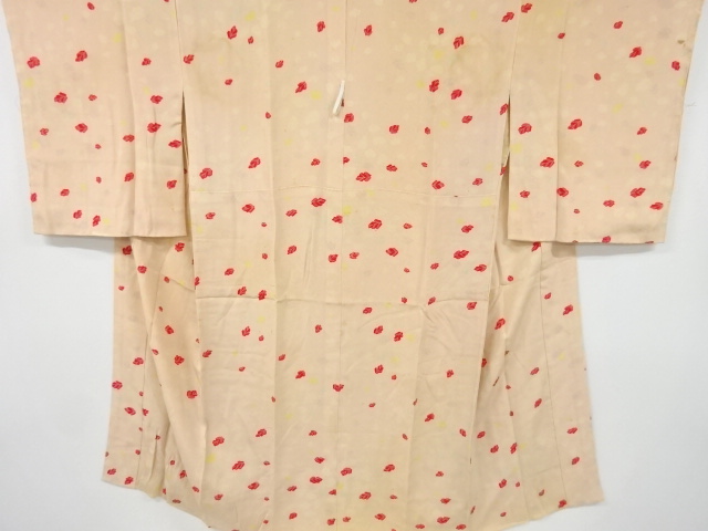 アンティーク　錦紗木の葉模様長襦袢